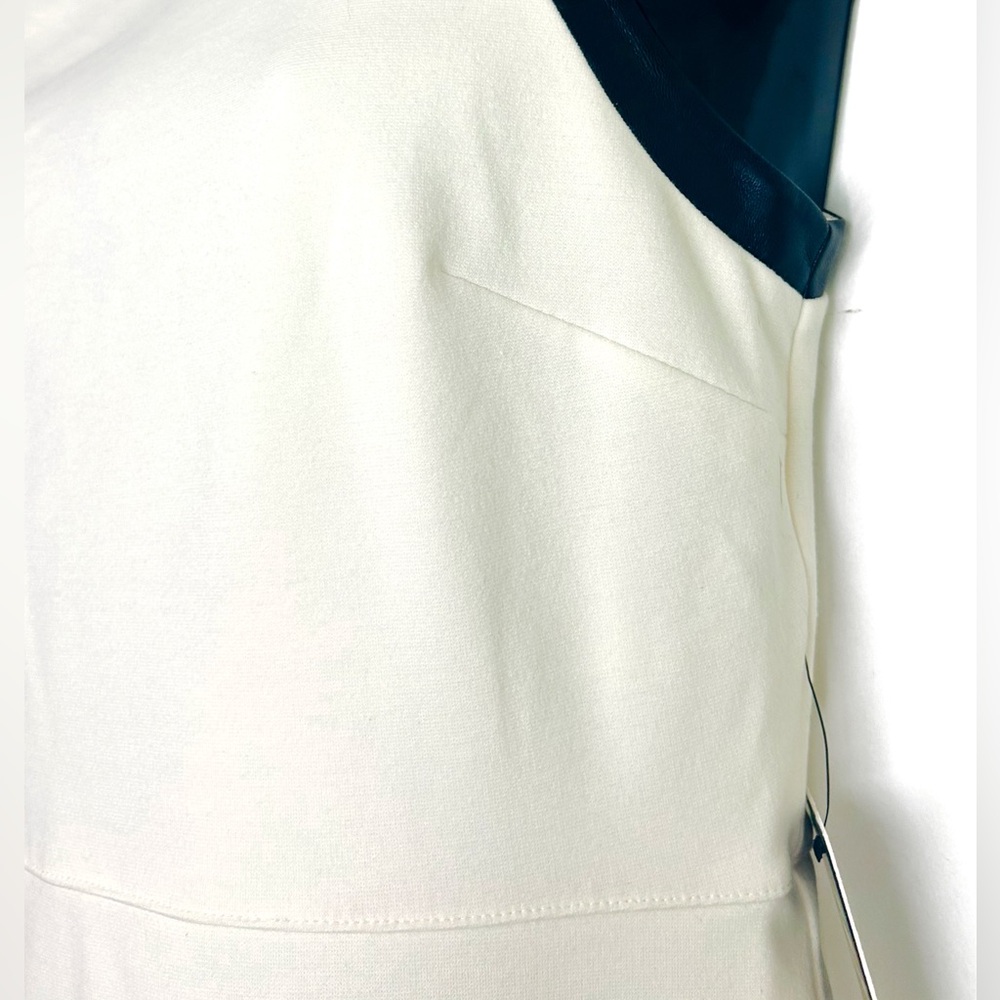 White Dress with Black Leather Trim *NWT - Picture 11 of 16